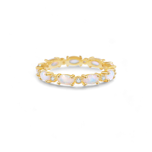 Eternity Fire Opal Ring
