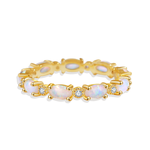 Eternity Fire Opal Ring