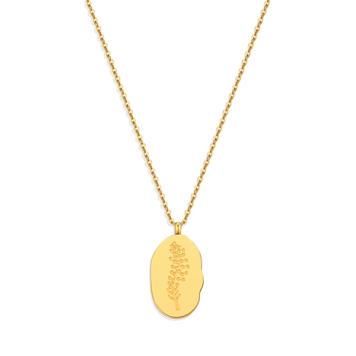 Birth Flower Pendant Necklace