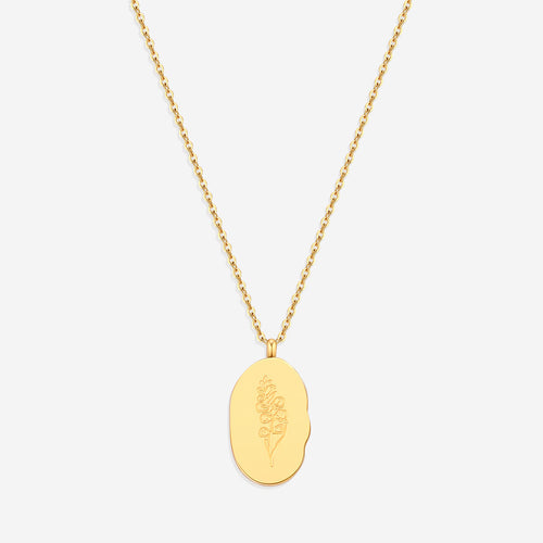 Birth Flower Pendant Necklace
