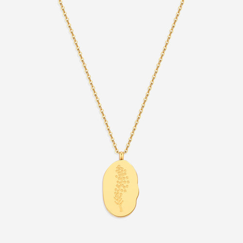 Birth Flower Pendant Necklace