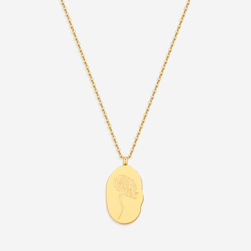Birth Flower Pendant Necklace