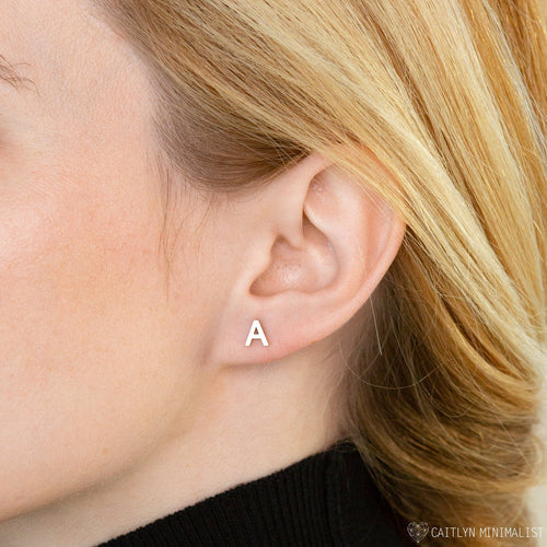 Alex Initial Stud Earrings