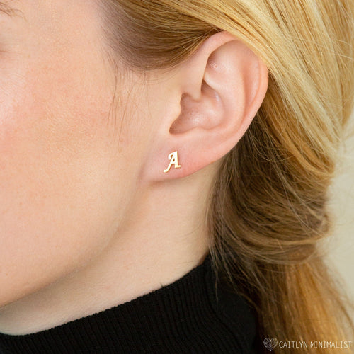 Alex Initial Stud Earrings