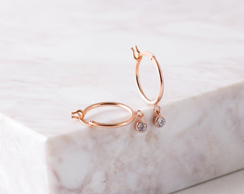 Birthstone Huggie Earrings
