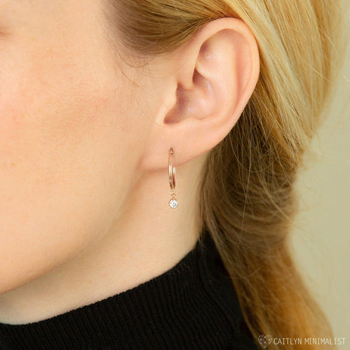 Birthstone Huggie Earrings