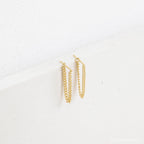 Curb Chain Stud Earrings