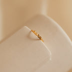 Petite Script Name Ring