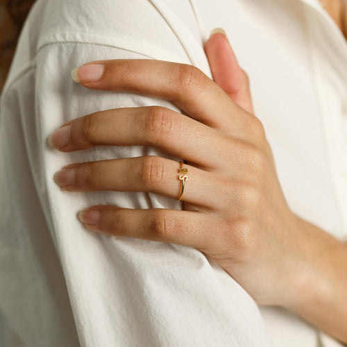 Duo Initial Ring: Personalized Elegance