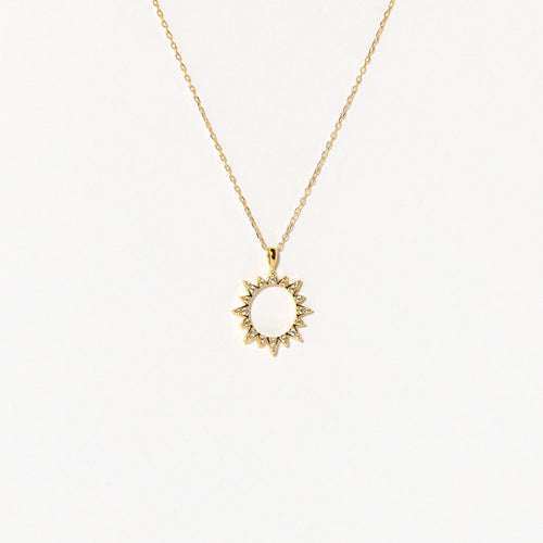 Pave Sun Necklace