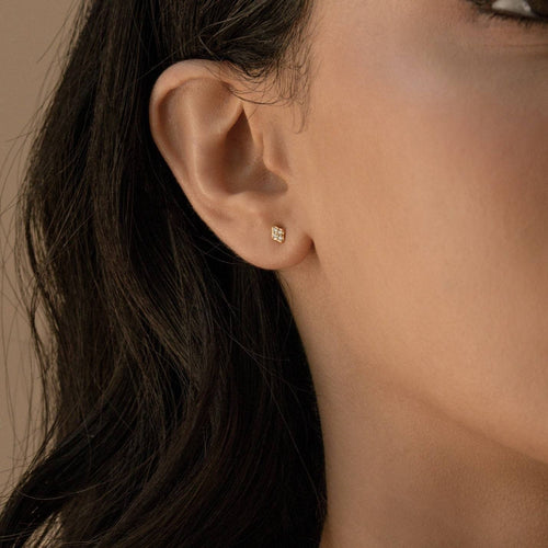 Avery Pave Diamond Stud Earrings