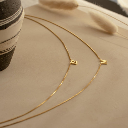 Alice Double Letter Necklace