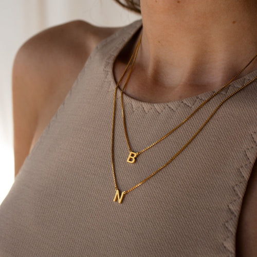 Alice Double Letter Necklace