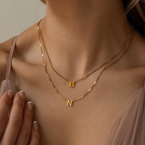 Alice Double Letter Necklace