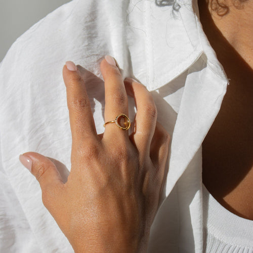 The Pave Open Circle Ring