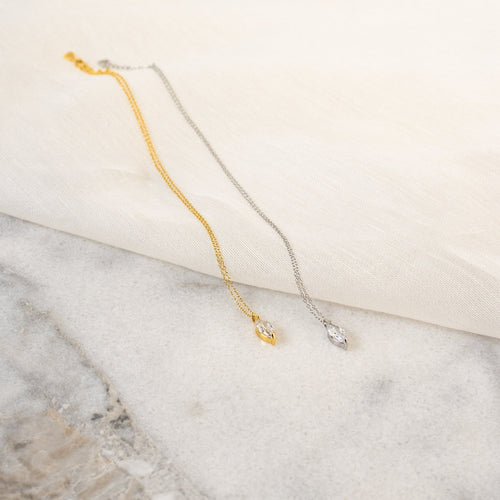 Elegant Romance: Athens Marquise Diamond Necklace