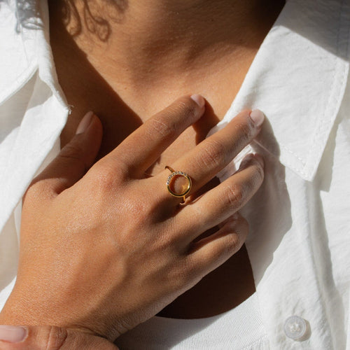 The Pave Open Circle Ring