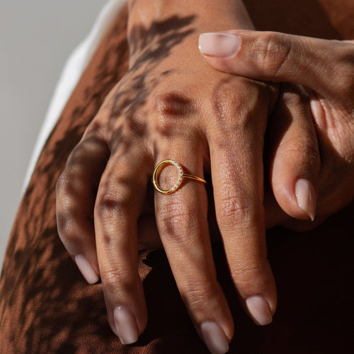 The Pave Open Circle Ring