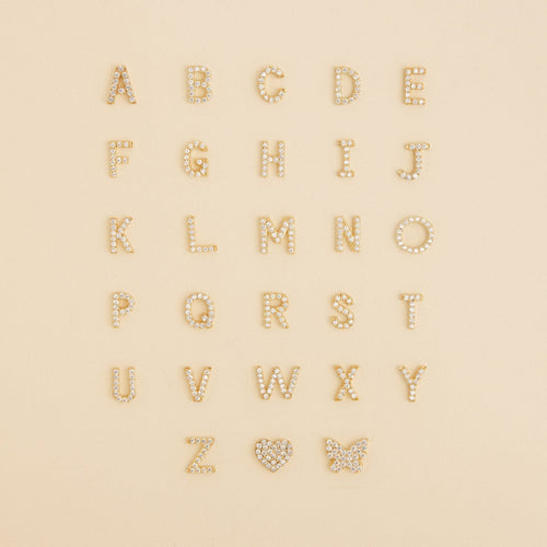 Dangling Pave Initial Necklace