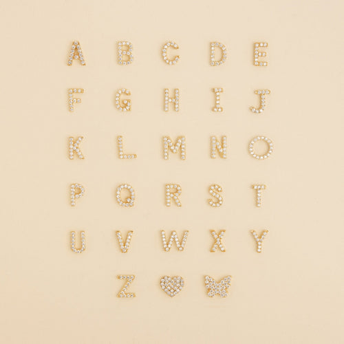Pave Letter Studs