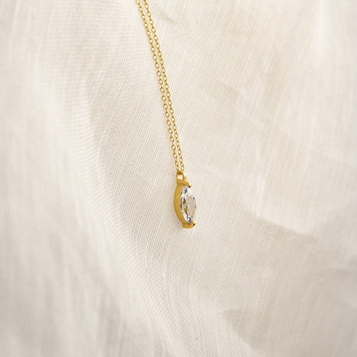 Elegant Romance: Athens Marquise Diamond Necklace