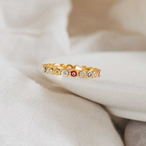 Guardian of Omens: The Rainbow Evil Eye Ring