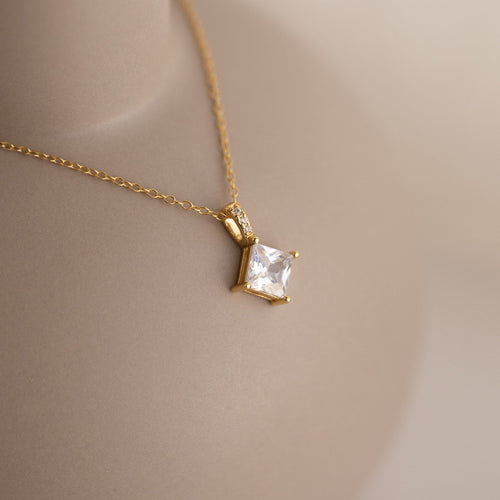Princess Cut CZ Diamond Pendant
