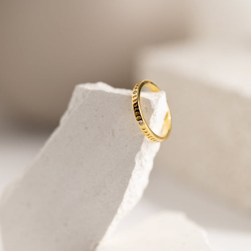 Phases of the Moon CZ Diamond Ring