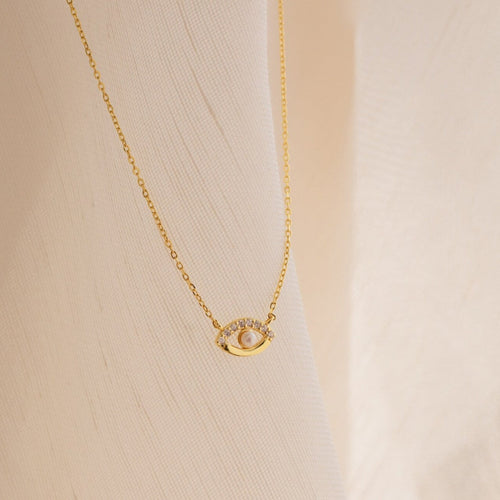 Guardian's Blessing: Evil Eye Diamond Necklace