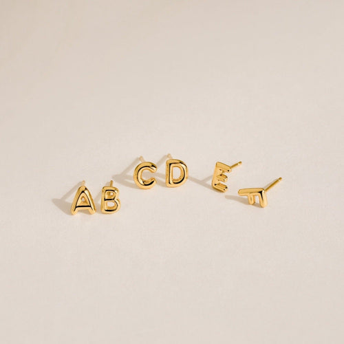 Initial Charm Earrings