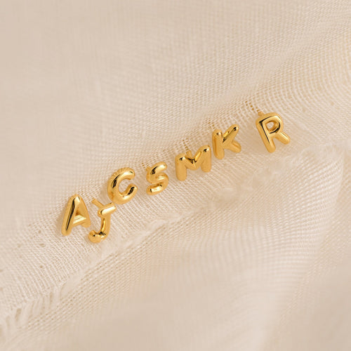Initial Charm Earrings