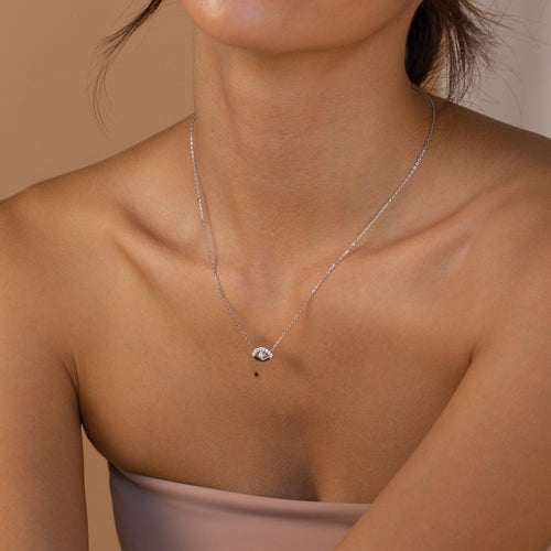 Guardian's Blessing: Evil Eye Diamond Necklace