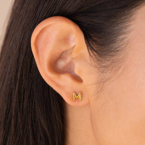 Initial Charm Earrings