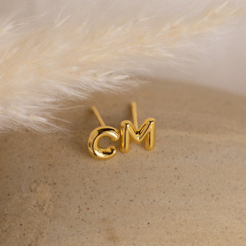 Initial Charm Earrings