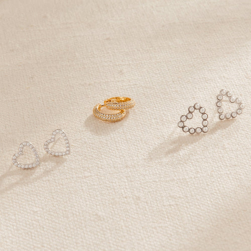 Illuminate Your Date Night Look with Our Clarissa Pave Huggies