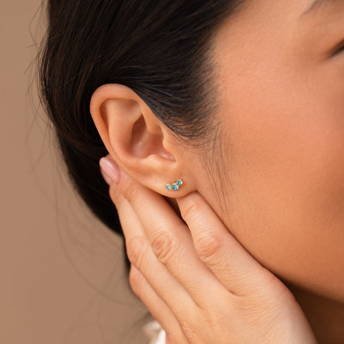 Bella Birthstone Stud Earrings