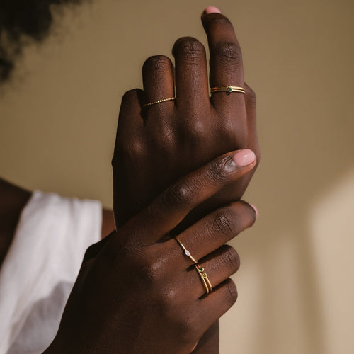Custom Marquise Birthstone Ring