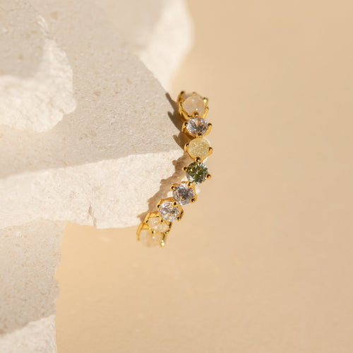 Mosaic Moonstone Diamond Eternity Band