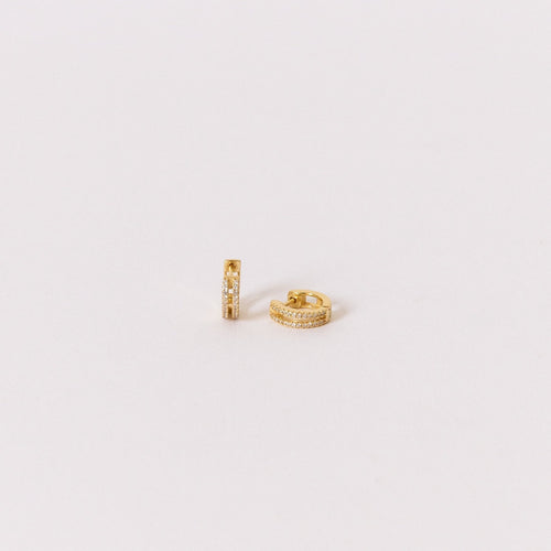 Eternal Sparkle: Ashley Duo Pavé Huggie Earrings