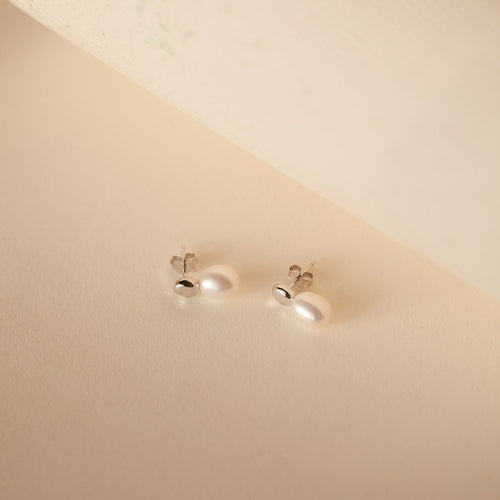 Pearl Gemstone Drop Earrings