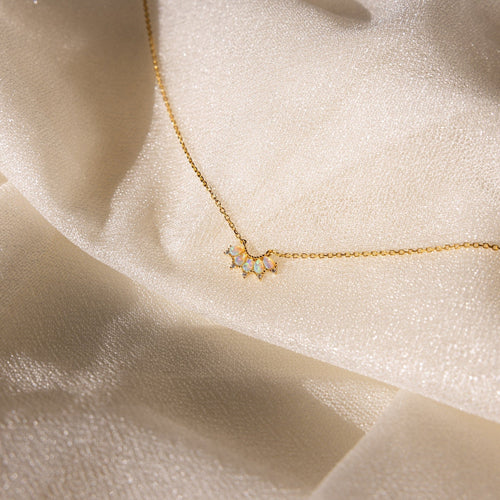 Personalized Marquise Birthstone Necklace