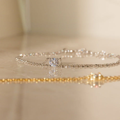 Double Chain Diamond Bracelet