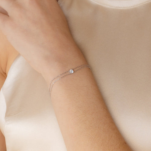 Double Chain Diamond Bracelet