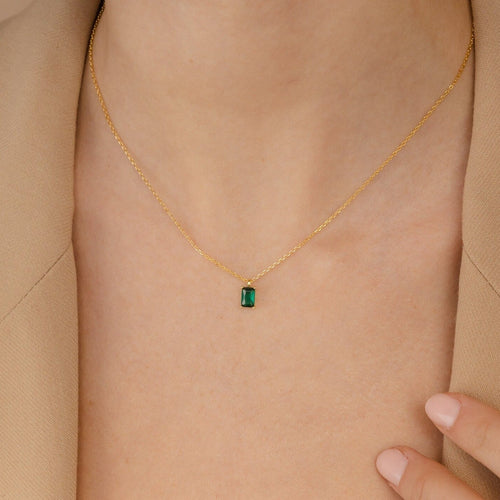 Maia Emerald Pendant Necklace