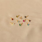 Booker Large Birthstone Stud Earrings