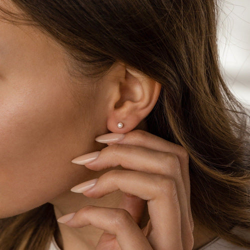 Delicate Pearl Stud Earrings
