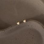 Onyx and Pearl Stud Earrings