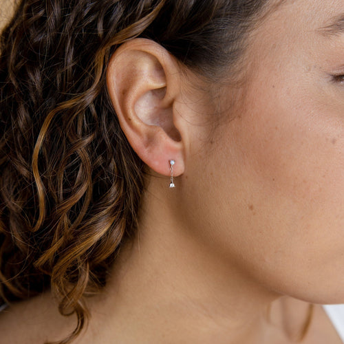 Custom Opal Drop Stud Earrings With Flatback