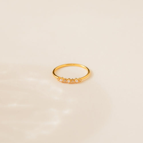 Pearl Diamond Stacking Ring