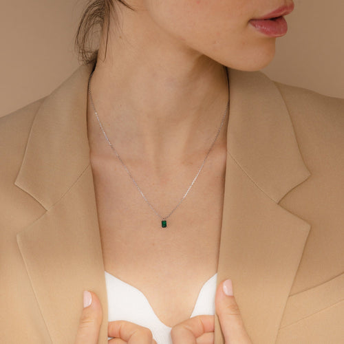 Maia Emerald Pendant Necklace